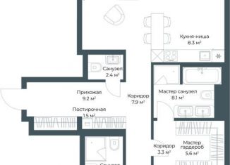 Продам трехкомнатную квартиру, 126.1 м2, Москва, метро Пролетарская