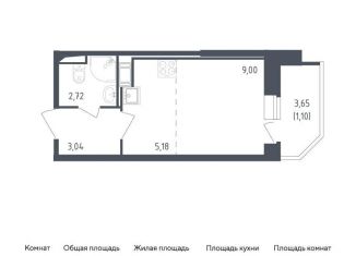 Продается квартира студия, 21 м2, Санкт-Петербург, жилой комплекс Живи в Рыбацком, 4, метро Рыбацкое