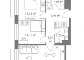 Продам 2-ком. квартиру, 60 м2, Москва, 1-й Котляковский переулок, 2Ак3В, метро Чертановская