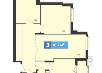 Продается трехкомнатная квартира, 81.2 м2, Пензенская область, Прибрежный бульвар, 2с6