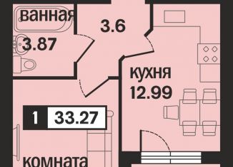 Продам 1-комнатную квартиру, 33.3 м2, Владимирская область