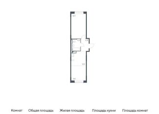 Однокомнатная квартира на продажу, 43.9 м2, поселение Кокошкино, жилой комплекс Новое Внуково, к22