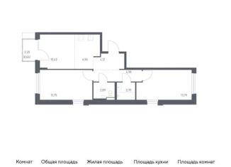 2-комнатная квартира на продажу, 60.3 м2, поселение Кокошкино, жилой комплекс Новое Внуково, к23