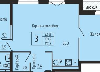 Продаю 3-комнатную квартиру, 111.4 м2, Екатеринбург, метро Чкаловская