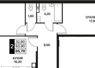 Продается 3-ком. квартира, 66 м2, Ростов-на-Дону, Первомайский район