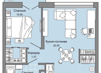 Продам 2-комнатную квартиру, 44 м2, Свердловская область