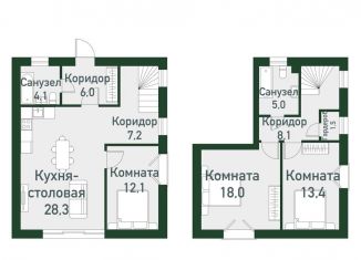 Трехкомнатная квартира на продажу, 104.5 м2, Челябинская область