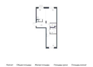 Двухкомнатная квартира на продажу, 50.2 м2, Люберцы, жилой комплекс Люберцы 2020, к67