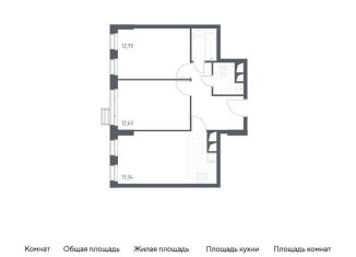1-комнатная квартира на продажу, 57 м2, Московская область, жилой комплекс Спутник, к13