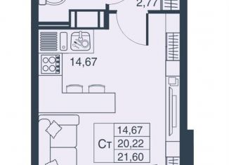 Продается квартира студия, 21.6 м2, Мурино, ЖК Мурино Парк, Ручьёвский проспект, 3к1