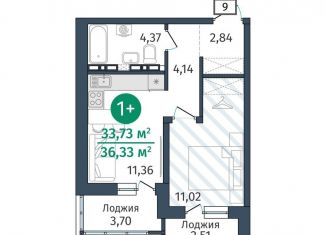 Продаю 1-комнатную квартиру, 33.7 м2, Тюменская область