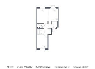 Двухкомнатная квартира на продажу, 52.4 м2, Люберцы, жилой комплекс Люберцы 2020, к67