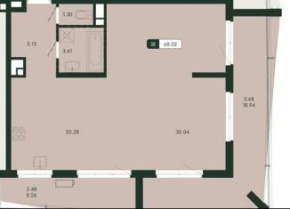 Продам трехкомнатную квартиру, 68.5 м2, Алушта