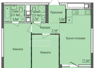 3-ком. квартира на продажу, 63.3 м2, Ижевск, ЖК Покровский