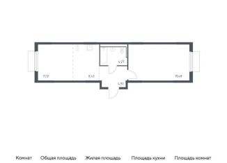 Продам однокомнатную квартиру, 48.2 м2, Московская область