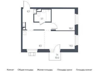 1-комнатная квартира на продажу, 40.8 м2, Московская область, жилой комплекс Люберцы 2020, к67