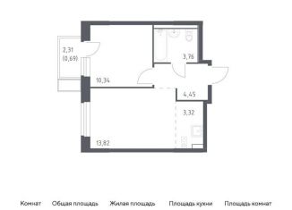 Продажа однокомнатной квартиры, 36.4 м2, поселение Филимонковское, жилой комплекс Квартал Марьино, к1
