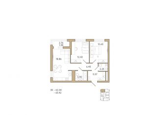 Продажа трехкомнатной квартиры, 63.4 м2, Пензенская область, 2-й проезд Свердлова, 27