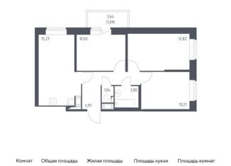 Продается трехкомнатная квартира, 60 м2, Санкт-Петербург, жилой комплекс Новое Колпино, к39