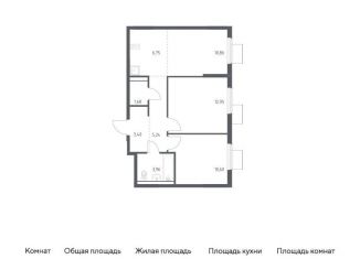 Продается 3-комнатная квартира, 55.4 м2, Ленинский городской округ, ЖК Горки Парк
