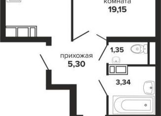 Продам двухкомнатную квартиру, 55.3 м2, Краснодар, Российская улица, 257/7лит1