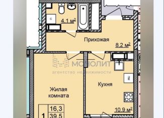 1-комнатная квартира на продажу, 41 м2, Нижний Новгород, жилой комплекс Цветы 2, 10