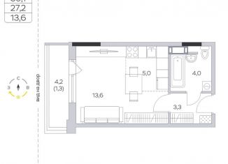 Продаю квартиру студию, 27.4 м2, деревня Пирогово, улица Ильинского, 8, ЖК Пироговская Ривьера