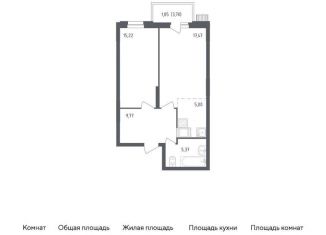 Двухкомнатная квартира на продажу, 54.7 м2, посёлок Жилино-1, жилой комплекс Егорово Парк, к2