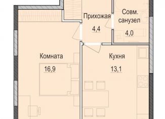 Однокомнатная квартира на продажу, 38.2 м2, Казань