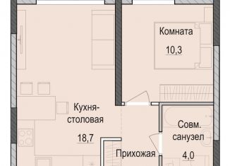 Продажа однокомнатной квартиры, 37 м2, Казань