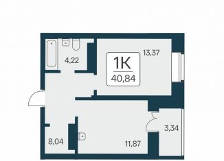 Продается 1-комнатная квартира, 40.8 м2, Новосибирск, метро Октябрьская