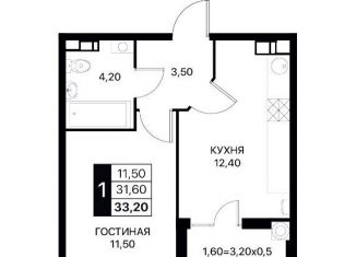 Продажа 1-комнатной квартиры, 33 м2, Ростов-на-Дону
