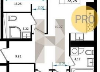 Продажа 3-комнатной квартиры, 78.3 м2, Краснодар, микрорайон ХБК