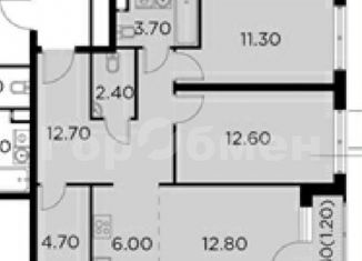 Продаю 2-ком. квартиру, 67.4 м2, посёлок Развилка
