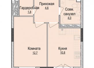 Продается 1-ком. квартира, 33.9 м2, Ижевск, жилой район Культбаза, ЖК Утро на Репина, 2