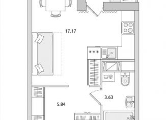 Продам квартиру студию, 29 м2, поселок Бугры, ЖК Новые Горизонты, Тихая улица, 5к2