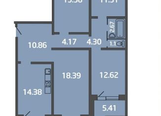 Продается 4-ком. квартира, 95 м2, Архангельск, территориальный округ Майская горка, Стрелковая улица, 25к1