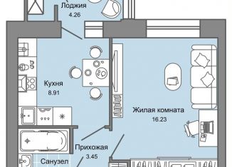 Продаю 1-комнатную квартиру, 35 м2, Ульяновск, ЖК Дивный Сад, жилой комплекс Дивный Сад, 9