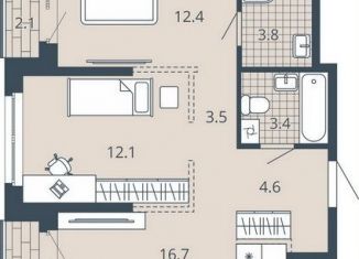 Продам двухкомнатную квартиру, 60.5 м2, Пензенская область, площадь Ленина