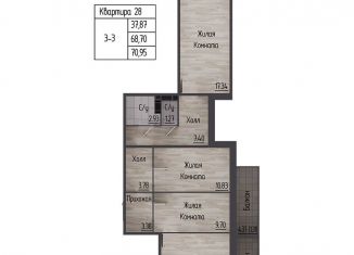 Продажа 3-комнатной квартиры, 71 м2, Сертолово