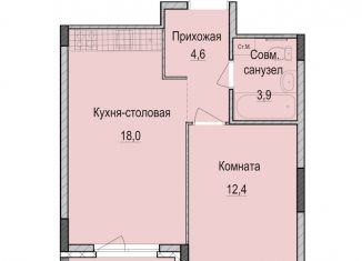 Однокомнатная квартира на продажу, 38.9 м2, Татарстан