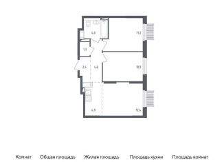 Двухкомнатная квартира на продажу, 51.7 м2, Московская область, жилой комплекс Мытищи Парк, к4