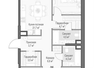 Продаю 3-комнатную квартиру, 87 м2, Москва, улица Академика Королёва, 21с1, район Марфино