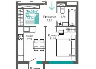 Продам 1-комнатную квартиру, 36 м2, Симферополь, Киевский район, улица Никанорова, 8Ж
