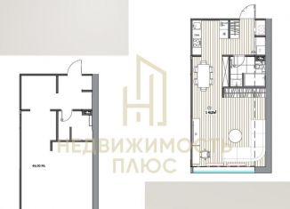 Продается квартира студия, 49.5 м2, Москва, Октябрьский переулок, 5, район Марьина Роща