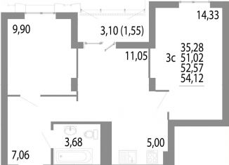 Продам 3-комнатную квартиру, 52.6 м2, Свердловская область