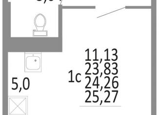 Продаю 1-комнатную квартиру, 23.8 м2, Челябинск, Советский район