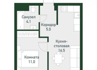 Продам 1-комнатную квартиру, 37.5 м2, Челябинская область