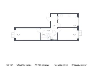 Продается 2-комнатная квартира, 56.8 м2, Москва