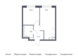 Продается 1-ком. квартира, 34.3 м2, Ленинградская область, жилой комплекс Квартал Торики, к1.1